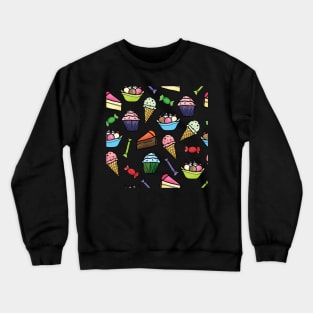 Sweet Treats Ice Cream, Cakes, and Candies Crewneck Sweatshirt